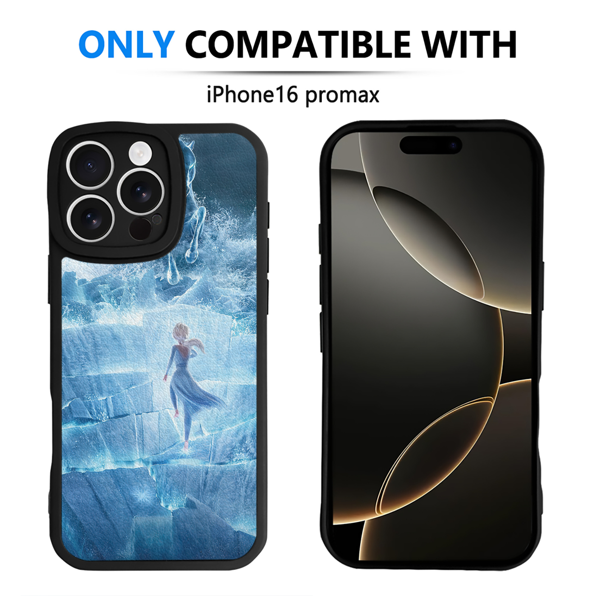 （画像用） アナと雪の女王 アンナ エルサ Frozen Anna Elsa 【iPhone 16シリーズ対応】シリコンスマホケース（レザー調） 材質：シリコン